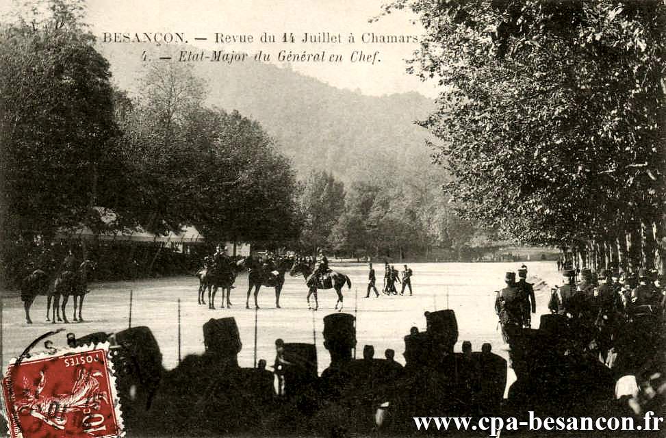 BESANÇON. - Revue du 14 Juillet à Chamars - 4. - Etat-Major du Général en Chef.